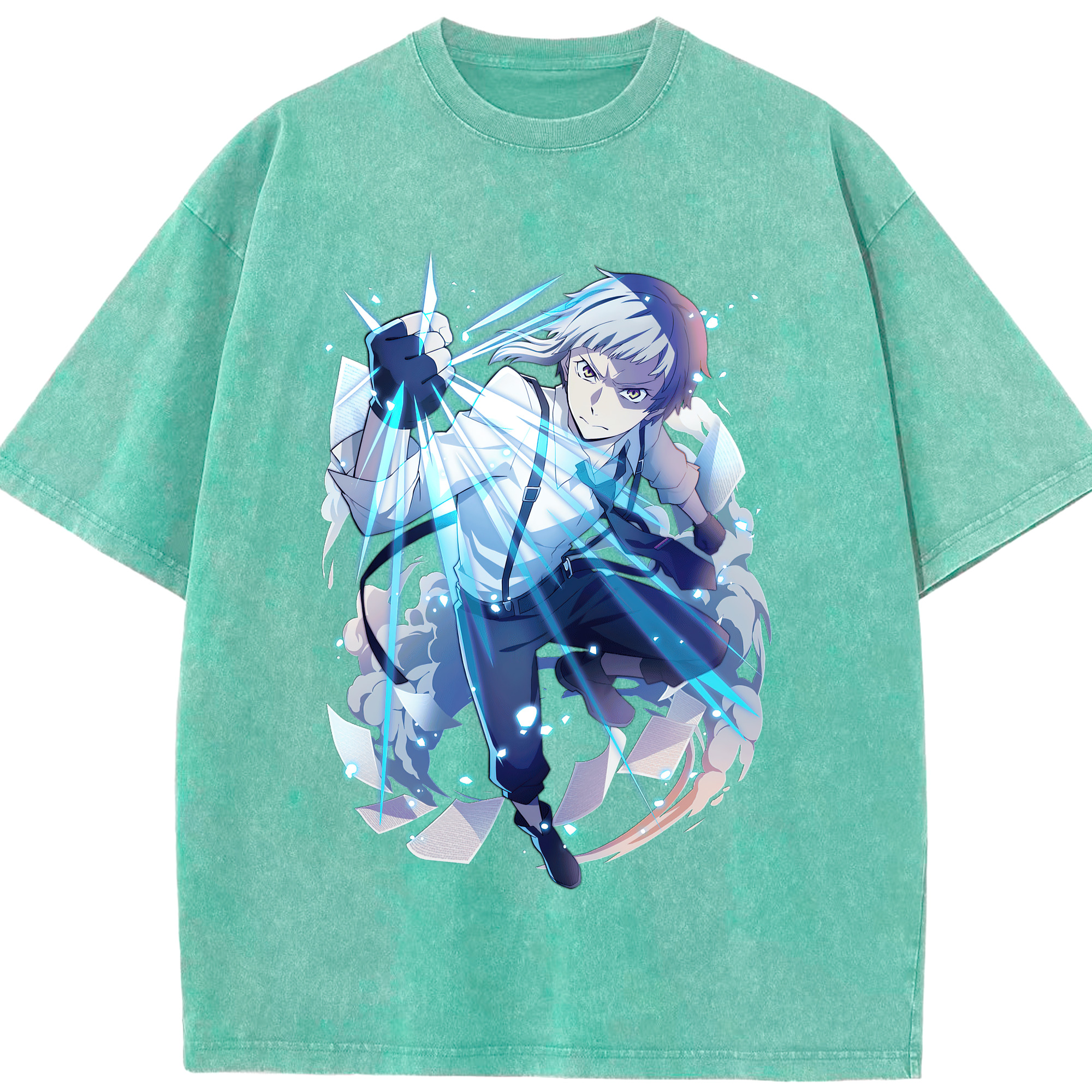 （画像用） 文豪ストレイドッグス Bungo Stray Dogs 綿100% ヴィンテージ風 半袖Tシャツ（フロントプリント）